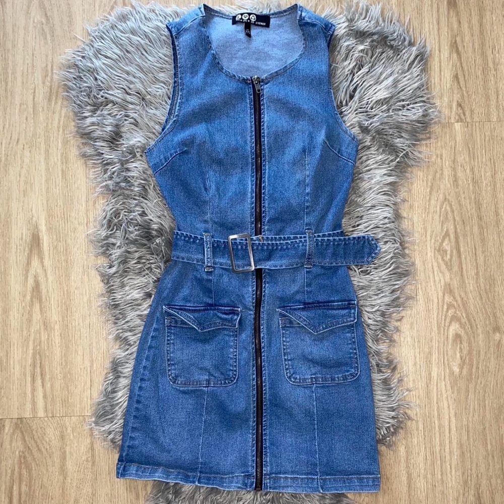 Worn Once Denim Babydoll Mini Dress